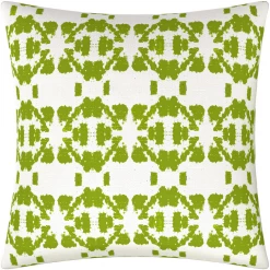 Laura Park Designs Mosaic Green Linen Throw Pillow