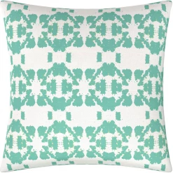 Laura Park Designs Mosaic Turquoise Linen Throw Pillow