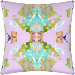 Laura Park Designs BED & SOFA Stained Glass Lavender Linen Throw Pillow
