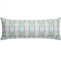 Laura Park Designs Little Chapel Light Blue Linen Throw Pillow