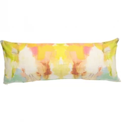 Laura Park Designs Coral Bay Orange Linen Throw Pillow