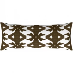 Laura Park Designs BED & SOFA Palm Cocoa Linen Throw Pillow