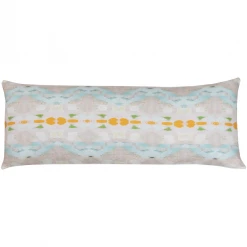 Laura Park Designs Flower Child Orange Linen Pillow