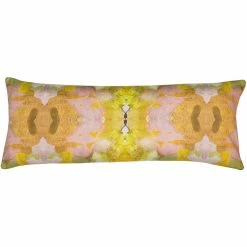 Laura Park Designs Jardin Yellow Linen Cotton Pillow BED & SOFA