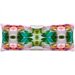 Laura Park Designs Namaste Pink Linen Throw Pillow BED & SOFA