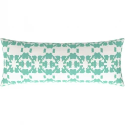Laura Park Designs Mosaic Turquoise Linen Throw Pillow