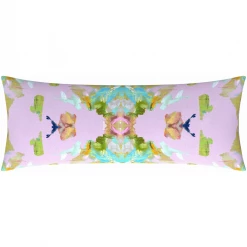 Laura Park Designs BED & SOFA Stained Glass Lavender Linen Throw Pillow