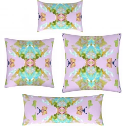 Laura Park Designs BED & SOFA Stained Glass Lavender Linen Throw Pillow