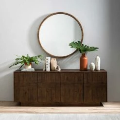 Four Hands Harlan Round Mirror Window, Wall & Art