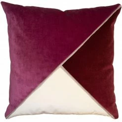 Square Feathers Harlow Sangria Throw Pillow