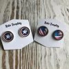Kate Tuesday American Patriotic 4th Of July Stud Earrings JEWELRY & ACCESSORIES