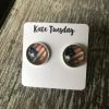 Kate Tuesday Distressed Flag 4th Of July Earrings JEWELRY & ACCESSORIES