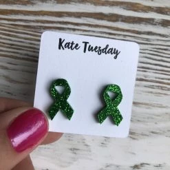 Kate Tuesday Green Cancer Awareness Earrings