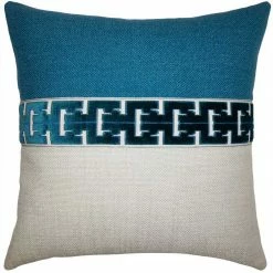 Square Feathers BED & SOFA Jager Aqua Throw Pillow