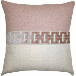 Square Feathers Jager Blush Throw Pillow BED & SOFA