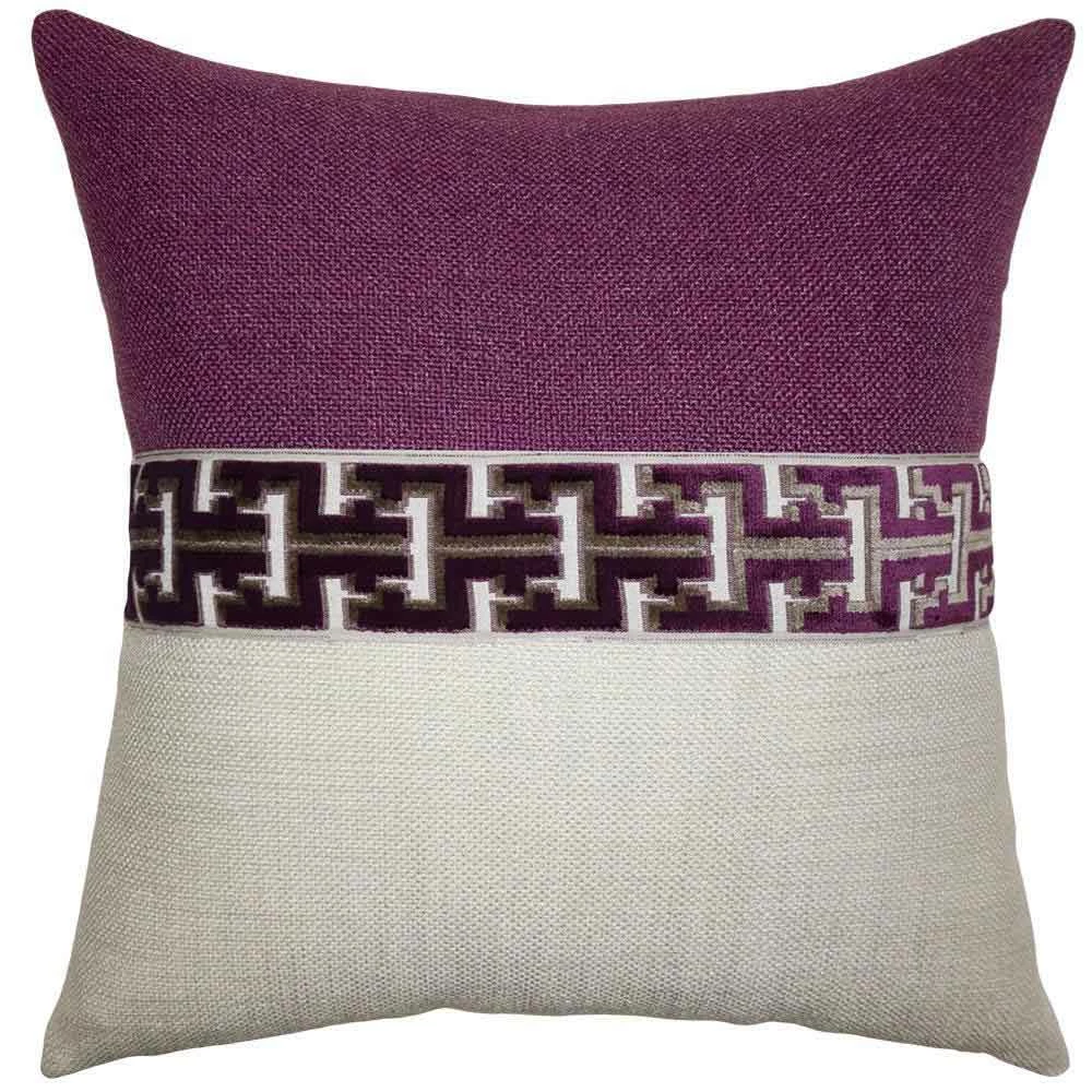 Square Feathers Jager Currant Throw Pillow BED & SOFA 1 Square Feathers Jager Currant Throw Pillow BED & SOFA
