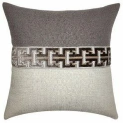 Square Feathers Jager Flax Throw PIllow BED & SOFA