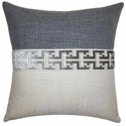 Square Feathers Jager Grey Throw Pillow