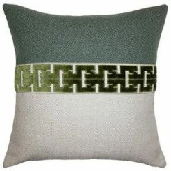Square Feathers Jager Lime Throw Pillow