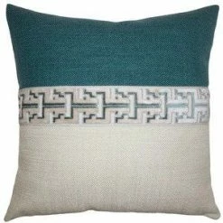 Square Feathers Jager Sky Throw Pillow BED & SOFA