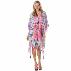 Katydid Multicolored Tie Dye Swimsuit Cover Up