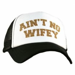 Katydid Ain't No Wifey Glitter Trucker Hat CAPS & HATS