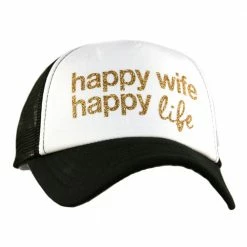 Katydid Happy Wife Happy Life Trucker Hat