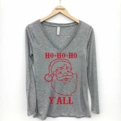 Katydid Ho Ho Ho Y'all Long-sleeve T-Shirt