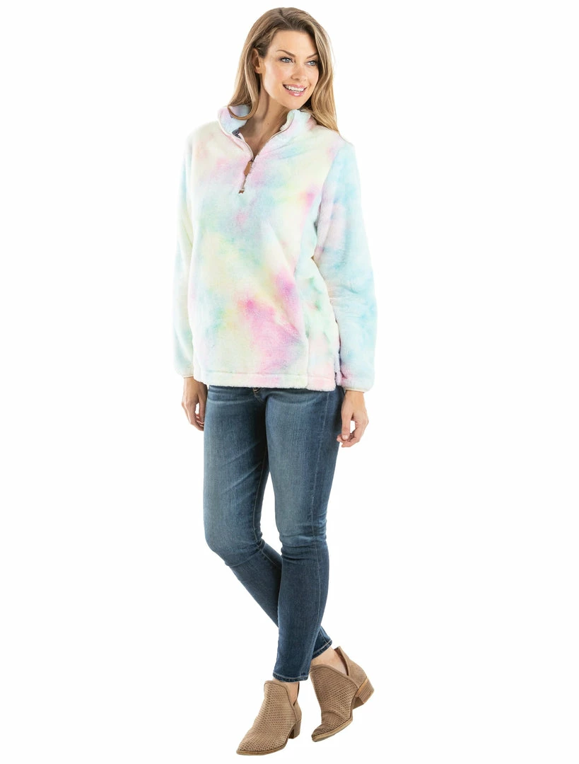 Katydid TEES, TOPS & PULLOVERS Tie Dye Faux Fur Women's Sherpa Pullover (#1) 2 Katydid TEES, TOPS & PULLOVERS Tie Dye Faux Fur Women's Sherpa Pullover (#1)