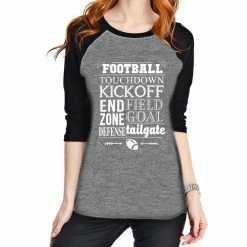 Katydid TEES, TOPS & PULLOVERS Football Touchdown Women's Raglan T-Shirt