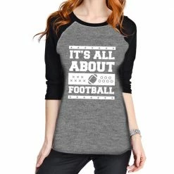 Katydid TEES, TOPS & PULLOVERS It's All About Football Women's Raglan T-Shirt