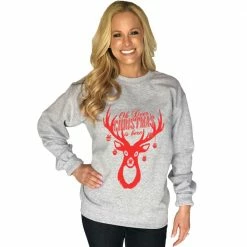 Katydid TEES, TOPS & PULLOVERS O Deer Christmas Is Here Women's Sweatshirt