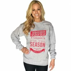 Katydid TEES, TOPS & PULLOVERS Jesus Is The Reason For The Season Sweatshirt