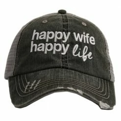 Katydid Happy Wife Happy Life Trucker Hat