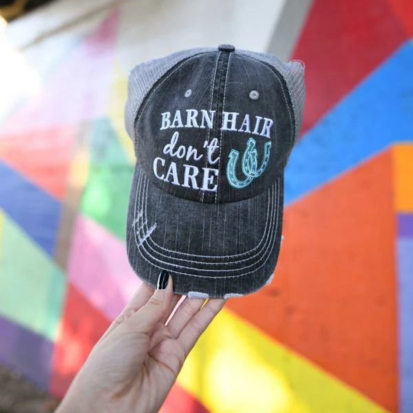 Katydid Barn Hair Don't Care Trucker Hat CAPS & HATS 4 Katydid Barn Hair Don't Care Trucker Hat CAPS & HATS