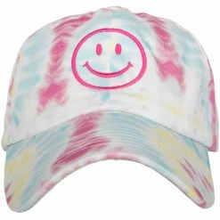 Katydid Happy Face Tie Dye Baseball Hat CAPS & HATS