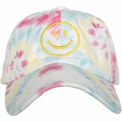 Katydid Happy Face Tie Dye Baseball Hat CAPS & HATS