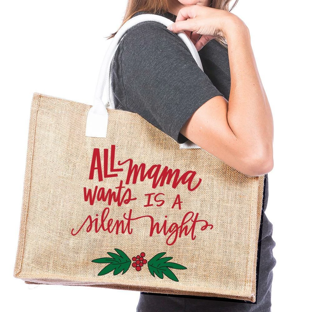 Katydid All Mama Wants Is A Silent Night Tote Bag BAGS, POUCHES & PURSES 1 Katydid All Mama Wants Is A Silent Night Tote Bag BAGS, POUCHES & PURSES