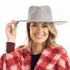 Katydid Light Grey Wide Brim Felt Hat For Women