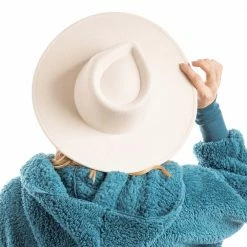 Katydid Oatmeal Wide Brim Felt Hat For Women CAPS & HATS