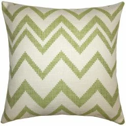 Square Feathers BED & SOFA Lime Chevron Throw Pillow