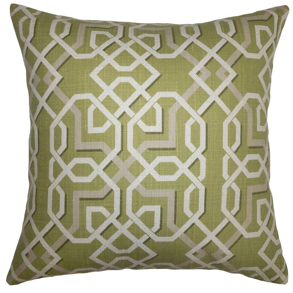 Square Feathers BED & SOFA Lime Maze Throw Pillow 1 Square Feathers BED & SOFA Lime Maze Throw Pillow