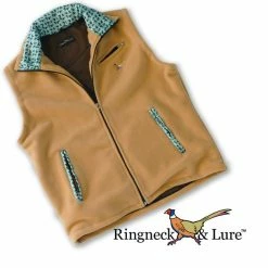 Ringneck & Lure MENSWEAR & ESSENTIALS Mallards Aqua Camel Fleece Vest