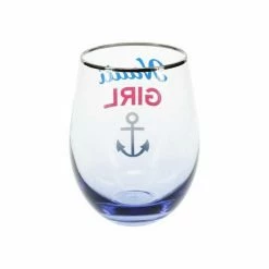 Pavilion Nauti Girl Stemless Wine Glass Drinkware