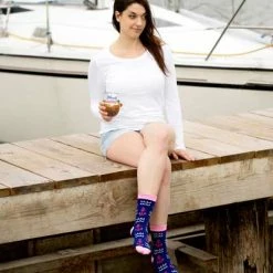 Pavilion Nauti Girl Stemless Wine Glass Drinkware