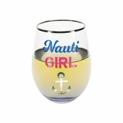 Pavilion Nauti Girl Stemless Wine Glass Drinkware