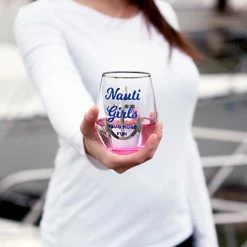 Pavilion Drinkware Nauti Girls Have More Fun Wine Glass