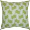 Square Feathers Outdoor Living Chain Lime Throw Pillow