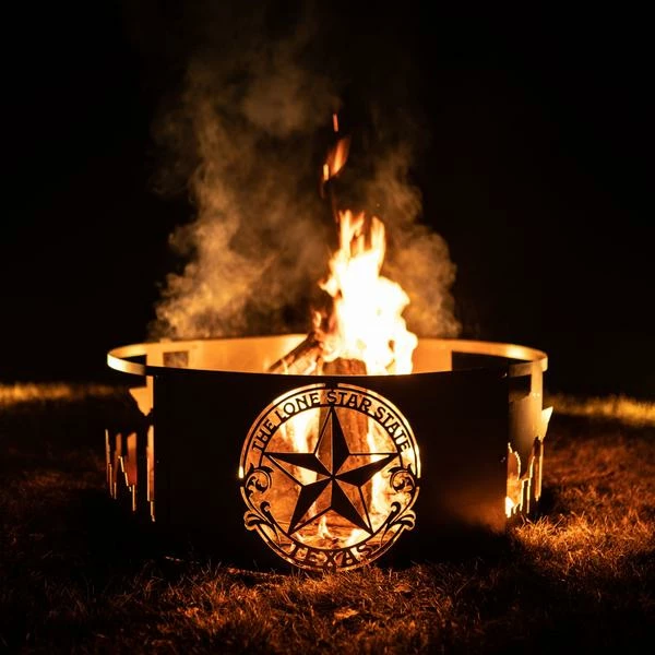 Precision Metal Art Lone Star State Fire Pit Ring 4 Precision Metal Art Lone Star State Fire Pit Ring