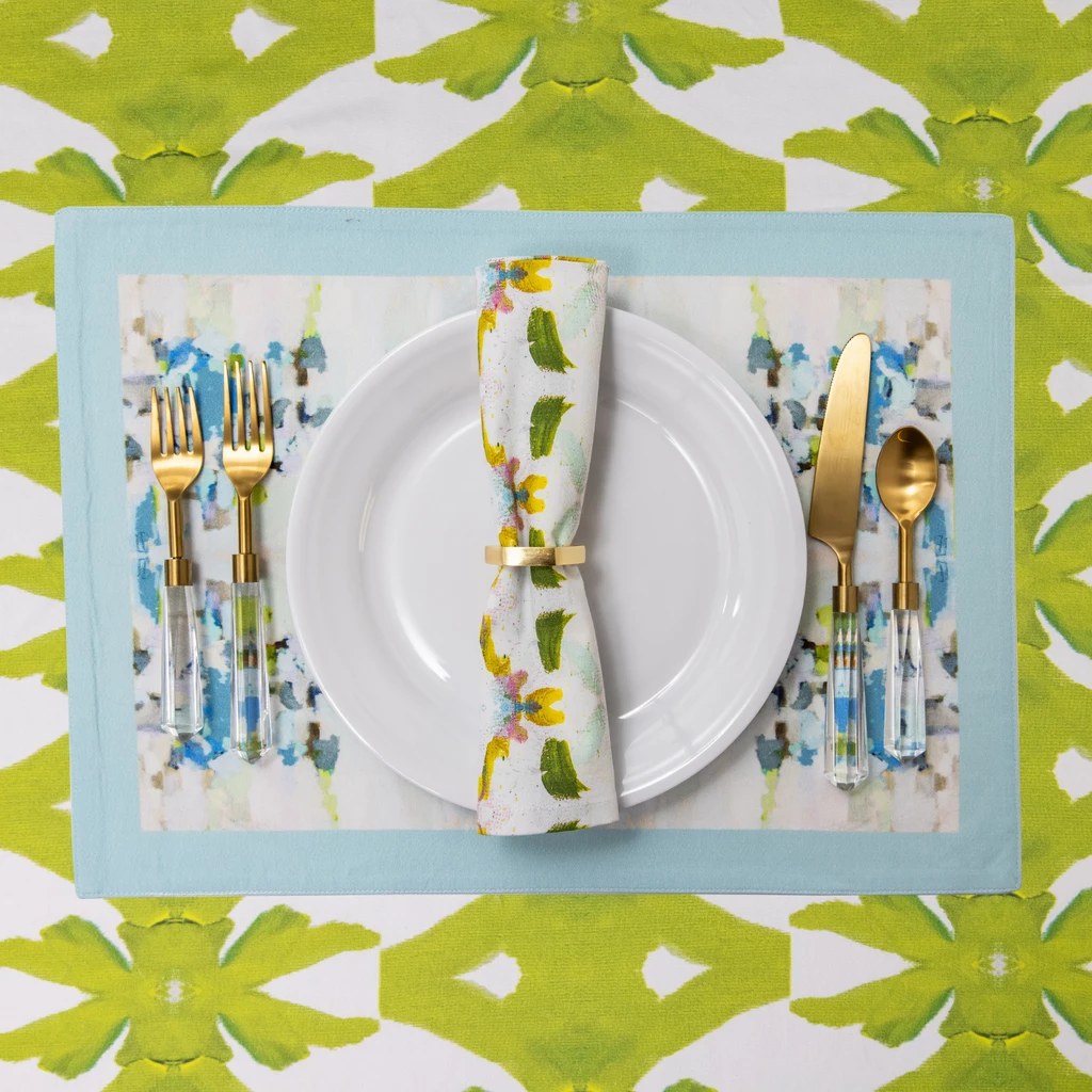 Laura Park Designs TABLE & DRINKWARE Palm Green Tablecloth 2 Laura Park Designs TABLE & DRINKWARE Palm Green Tablecloth